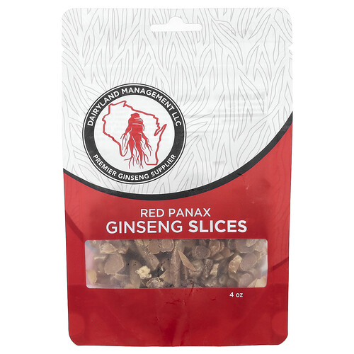 Dairyland Ginseng, Red Panax Ginseng Slices, rote Panax ginseng-Scheiben, 4 oz