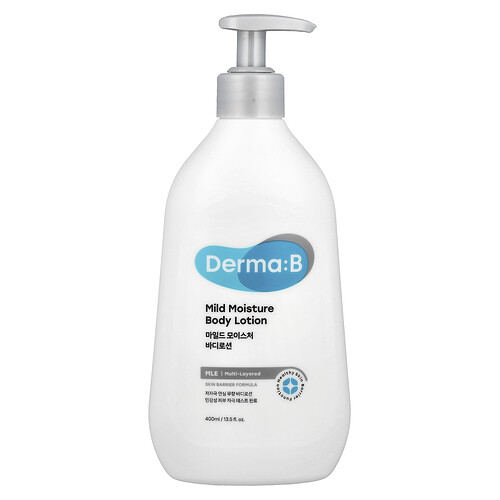 Derma:b Mild Moisture Body Lotion, Fragrance Free, 13.5 fl oz (400 ml)