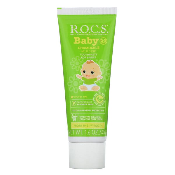 R.O.C.S., 嬰兒，母菊牙膏，0-3 歲，1.6 盎司（45 克）