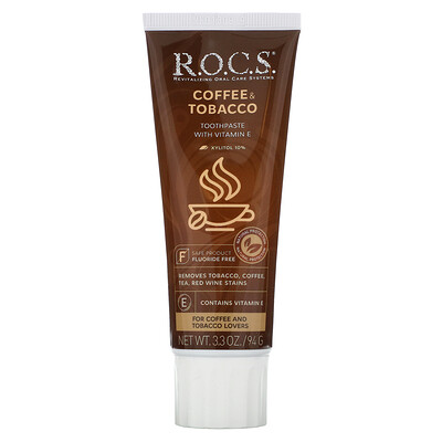 R.O.C.S. зубная паста для удаления следов кофе и табака, 94 г (3,3 унции)