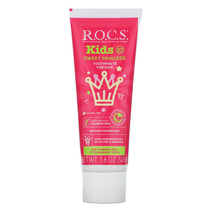 Отзывы о R.O.C.S., Kids, Sweet Princess Toothpaste, 3-7 Years,  1.6 oz (45 g)