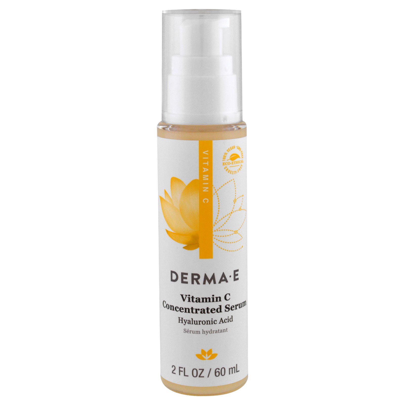 Derma E Vitamin C Concentrated Serum Hyaluronic Acid 2 Fl Oz 60 Ml