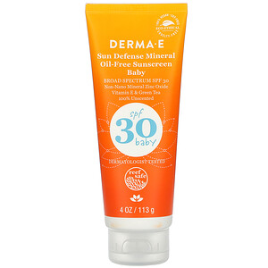 Отзывы о Дерма Е, Baby, Sun Defense Mineral Oil-Free Sunscreen, SPF 30, 4 oz (113 g)