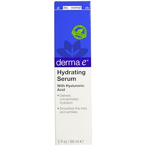 Derma E, Увлажняющая сыворотка с гиалуроновой кислотой, 60 мл (2 жидкие унции)