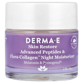 DERMA E, Advanced Peptides & Flora-Collagen™ Night Moisturiser, 2 oz (56 g)