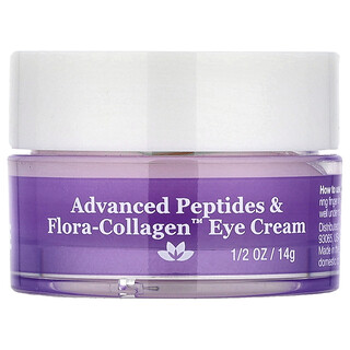 DERMA E, Crema para el contorno de los ojos con Péptidos avanzados y Flora-Collagen™, 14 g (1/2 oz)