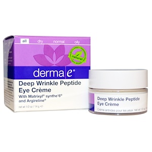 Купить Derma E, Пептидный крем вокруг глаз против глубоких морщин, 1/2 унции (14 г)  на IHerb