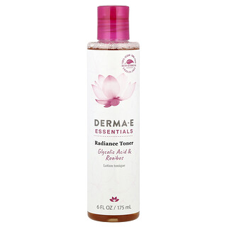 DERMA E, Essentials, Radiance Toner, strahlendes Gesichtswasser, Glycolsäure und Rooibos, 175 ml (6 fl. oz.)