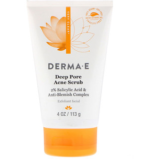 Derma E, Deep Pore Acne Scrub, 2% Salicylic Acid & Anti-Blemish Complex, 4 oz (113 g)
