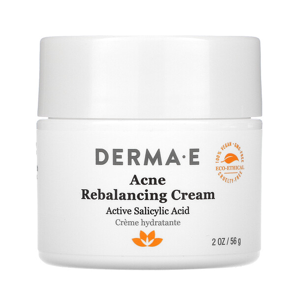 Derma E‏, קרם איזון מחדש לאקנה, חומצה סליצילית פעילה, 56 גרם (2 אונקיות)