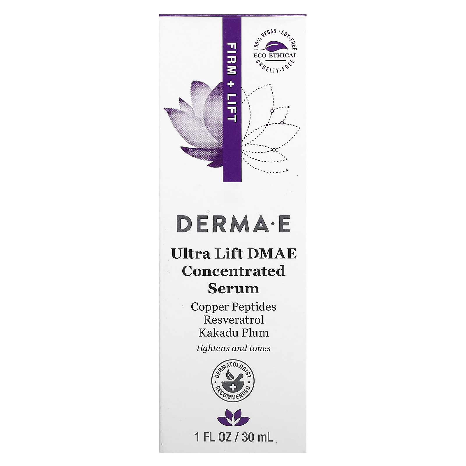 Derma E Ultra Lift Serum with DMAE, Copper Peptides & Resveratrol