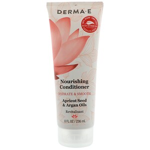 Derma E, Питательный кондиционер, Увлажнение и гладкость, Абрикосовое и аргановое масло, 8 унций (236 мл)