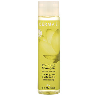 Derma E, Restoring Shampoo, Volume & Shine, Lemongrass & Vitamin E, 10 fl oz (296 ml)