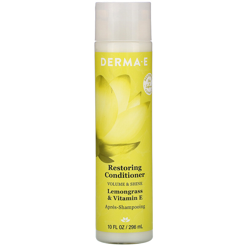 Derma E, Restoring Conditioner, Volume & Shine, Lemongrass & Vitamin E, 10 fl oz (296 ml) iHerb