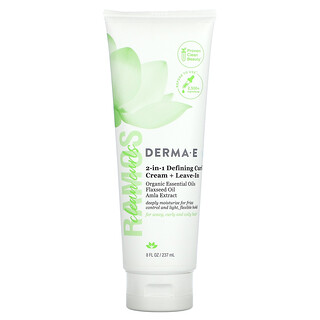 DERMA E, Ramos Clean Curls, 2-v-1 krém na definovanie kučier + bezoplachový krém, 237 ml