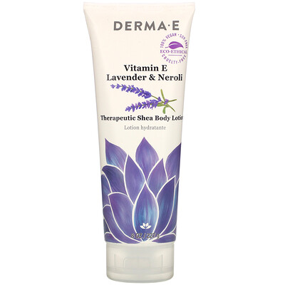 Derma E Vitamin E Therapeutic Shea Body Lotion, Lavender & Neroli, 8 oz (227 g)