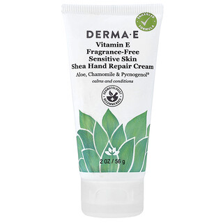 DERMA E, Shea Hand Repair Cream, Handcreme mit Sheabutter, für empfindliche Haut, ohne Duftstoffe, 56 g (2 oz.)