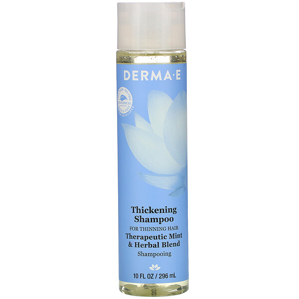 Derma E, Thickening Shampoo, Therapeutic Mint & Herbal Blend, 10 fl oz (296 ml)