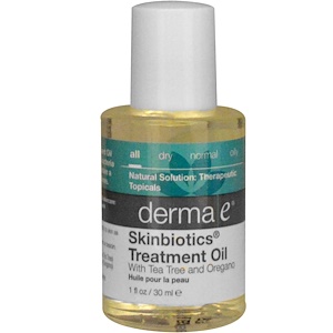Отзывы о Дерма Е, Skinbiotics Treatment Oil, with Tea Tree and Oregano, 1 fl oz (30 ml)