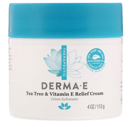 Купить Derma E Успокаивающий крем с маслом чайного дерева и витамином Е, 113 г (4 унции)