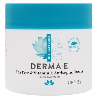 Derma E, Tea Tree & Vitamin E Antiseptic Cream, 4 oz (113 g)