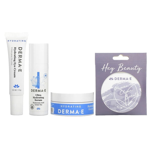 Derma E, Hydrate & Go Kit, набор из 4 продуктов