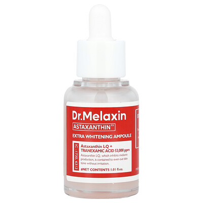 Dr.melaxin , Astaxanthinrx, Extra Whitening Ampoule, Fl Oz (30 Ml) Size 1.01