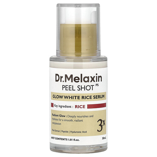 Dr.melaxin Peel Shot, Glow White Rice Serum, 1.01 fl oz (30 ml)