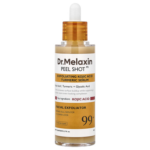 Dr.melaxin Peel Shot, Exfoliating Kojic Acid and Turmeric Serum, For All Skin Types, 2.7 fl oz (80 ml)