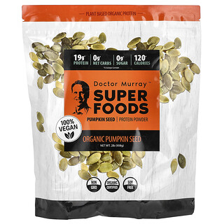 Dr. Murray's, Superalimentos, Proteína de semilla de calabaza orgánica en polvo, 908 g (2 lb)