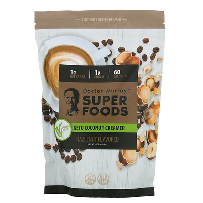 Dr. Murray's Super Foods, Keto Coconut Creamer, Hazelnut, 16 oz (453.5 g)