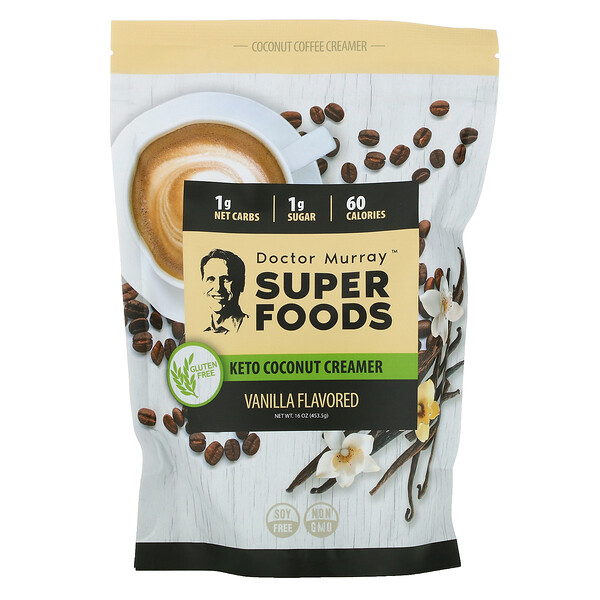 Dr. Murray's, スーパーフード、ケトココナッツクリーム、バニラ、453.5g（16オンス）