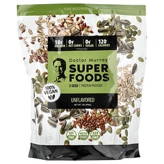 Super Foods, протеїновий порошок із 3 видів насіння, гарбуз, льон і соняшник, без ароматизаторів, 908 г (2 фунти)