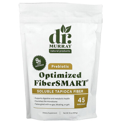 Dr. Murray's, Prebiótico, Fibra de tapioca soluble FiberSMART® optimizada, 454 g (16 oz)