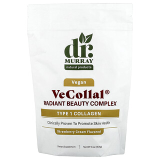 Dr. Murray's, VeCollal®，全素光彩美容幫助複合物，草莓乳油，16 盎司（454 克）