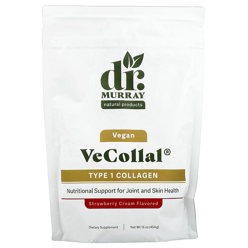 Dr. Murray's VeCollal®, Vegan Type 1 Collagen, Strawberry Cream, 16 oz (454 g)