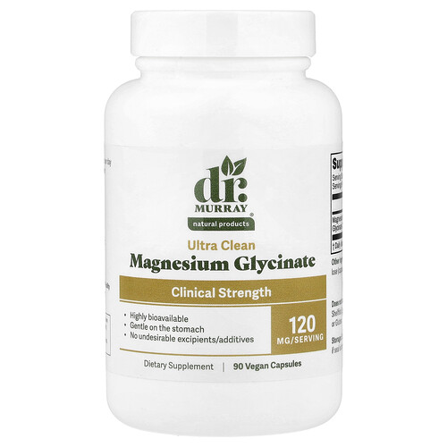 Dr. Murray's Magnesium Glycinate, 120 mg, 90 Vegan Capsules