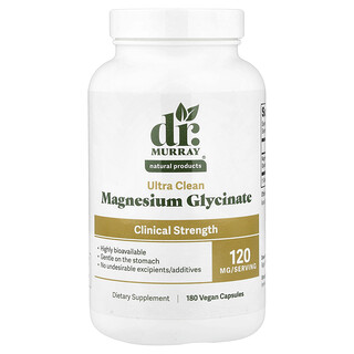 Dr. Murray's, Magnesium Glycinate, 120 mg, 180 Vegan Capsules
