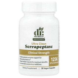 Dr. Murray's, Serrapeptase, 125,000 SPU, 30 Vegan Capsules