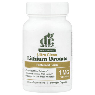 Dr. Murray's, Lithium Orotate, 1 mg, 90 Vegan Capsules
