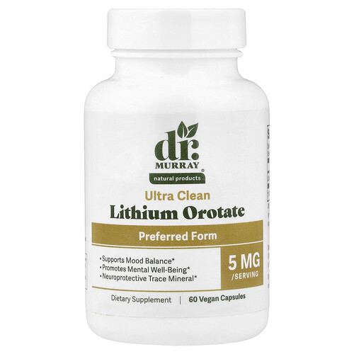 Dr. Murray's Lithium Orotate, 5 mg, 60 Veggie Capsules