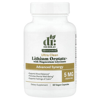 Dr. Murray's, Lithium Orotate With Magnesium Glycinate, 60 Vegan Capsules