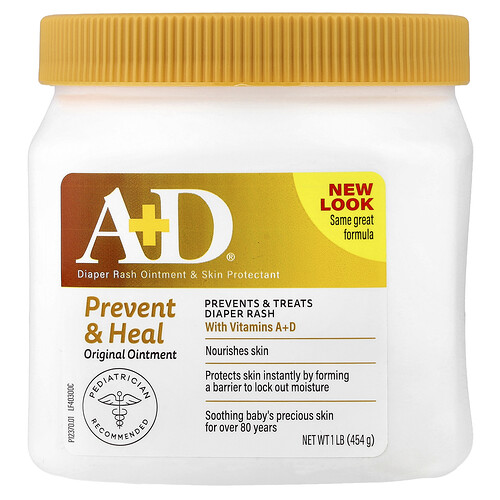 A+D, Prevent & Heal Diaper Rash Ointment, 1 lb (454 g)