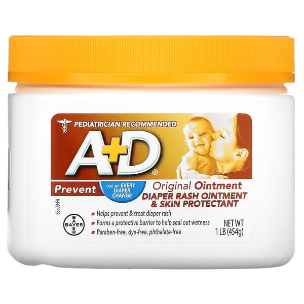 A+D, 原始软膏，尿布疹膏 + 护肤剂，1 lb（454 克）