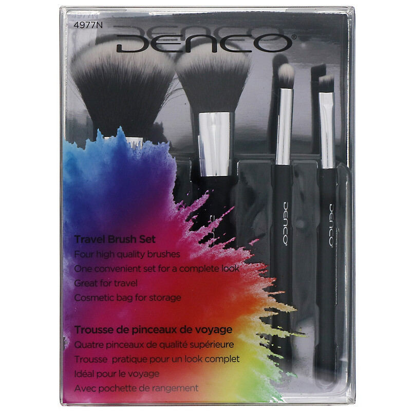 Denco, Travel Brush Set, 4 Piece Set iHerb
