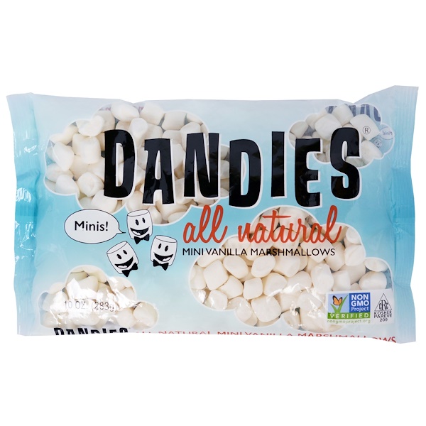 Dandies, All Natural Mini Vanilla Marshmallows, 10 oz (283 g)