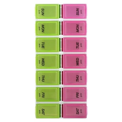 Apex Detach N' Go Pill Organizer 7-дневный органайзер для таблеток с учетом приема 2 раза в день размер XL 1 шт.