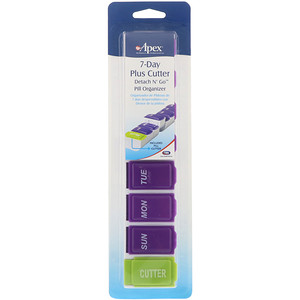 Отзывы о Апекс, 7 Day Plus Cutter Detach N' GO Pill Organizer, 1 Organizer