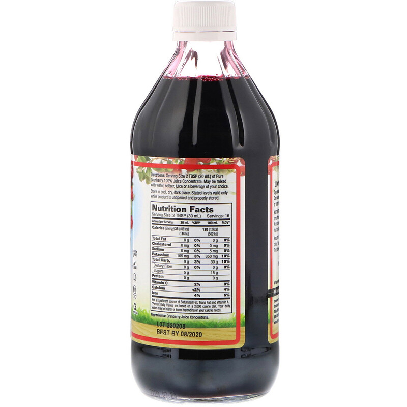 Dynamic Health Laboratories, Pure Cranberry, 100 Juice Concentrate