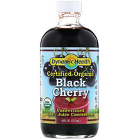 Certified Organic Black Cherry, 100% Juice Concentrate, Unsweetened, 8 fl oz (237 ml) - изображение